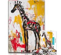 Puzzle Basquiat Girafe 1000 pièces pour Adultes, Jouets addictifs pour la décoration de la Maison (38x26cm)