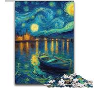 Puzzle Bateau Ciel Étoilé 2000 Pièces pour Adultes et Adolescents, Anti-Stress, Vacances à la Maison, Amour et Passion (70x100cm)
