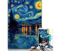 Puzzle Bateau Ciel étoilé pour Adultes 1000 pièces, Jeu de réflexion, décoration Murale, Cadeaux d'anniversaire et de Noël Uniques 50x75cm