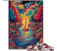 Puzzle Bateau psychédélique 1000 pièces pour Adolescents, à Assembler soi-même, à Offrir en Cadeau à Toute la Famille, adapté aux Enfants de 14 Ans et Plus (26x38cm)