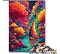 Puzzle Bateau psychédélique pour Adolescents, 1000 pièces, Jeux en Famille, activités Amusantes à la Maison, Cadeau d'anniversaire, Cadeaux de Voyage 50x75cm