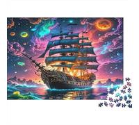 Puzzle Bateau Tourbillon 1000 pièces Papier recyclé pour Adultes Jeu Stimulant Exerce Les compétences manuelles Excellente idée Cadeau 38x26cm/1000pcs