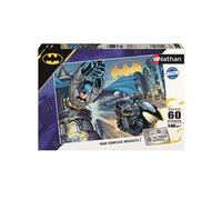Nathan - Puzzle enfants - 60 pièces - Batman, le chevalier noir - Fille ou garçon dès 6 ans - Puzzle de qualité supérieure - Carton épais et résistant - Aventure - 86223