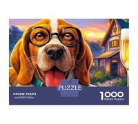 Puzzle Beagle 1000 pièces Forêt enchantée - Planche en Carton Lisse - Idéal pour Les Amateurs de Puzzles et Les Couples - Activité Calme à Faire à la Maison - 1000 pièces - 38 x 26 cm