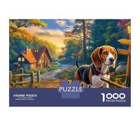 Puzzle Beagle 1000 pièces pour Adolescents et Adultes, thème Promenade en forêt, Papier de Haute qualité, éducatif et Stimulant, Jeu idéal pour Les soirées Entre Amis (52 x 38 cm / 1000 pièces).