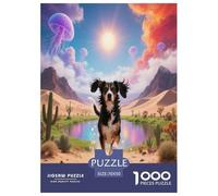 Puzzle Beagle 1000 Pièces pour Adultes Et Enfants, Jeu Ludique Et Instructif, Puzzles Désert Oasis, Home Decor, Cadeau Enfant 70x50cm/1000pcs
