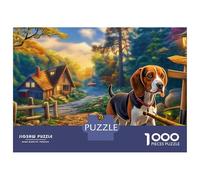 Puzzle Beagle 1000 pièces « Regard lointain Depuis la Colline » en Carton sans poussière -Les Amateurs de Puzzles confirmés - Activitépour Les Jours de Pluie - 1000 pièces - 52 x 38 cm