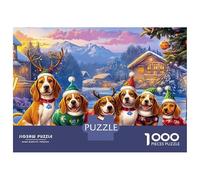 Puzzle Beagle de 1000 pièces, idéal pour célébrer Les fêtes. Papier de qualité supérieure, éducatif et ludique pour Adultes et Adolescents. Parfait pour animer Une fête. Dimensions : 70 x 50 cm.