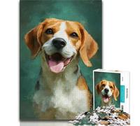 Puzzle Beagle Heureux 1000 pièces pour Adolescents et Adultes, Anti-Stress, défi Difficile, renforce l'amour Entre Couples 38x26cm