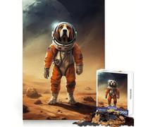 Puzzle Beagle Mars 1000 pièces Pensée Claire Passe-Temps Tranquille Bords précis Surprise Festive (38x26cm)