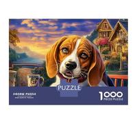 Puzzle Beagle Premium en Papier de 1000 pièces, idéal pour Adultes et Adolescents, Puzzle éducatif et ludique sur Le thème de la Promenade en forêt, Parfait pour Les fêtes (38 x 26 cm / 1000 pièces).