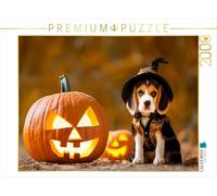 Puzzle · Beagle - Un Chiot dans l'ambiance d'halloween | Mignon à en tomber sous le charme · 2000 pièces · Format assemblé 90 × 67 cm · CALVENDO Puzzle