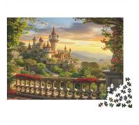 Puzzle Beau château, coloré pour Adultes,70x50cm/1000pcs,Jeu Éducatif,décoration De La Maison,
