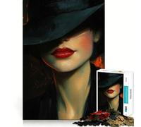 Puzzle Beauté Voilée 1000 Pièces Entraînement Mental Amusant Découpe Claire Composants Robustes Divertissement Captivant pour des Moments de détente à la Maison (50x75cm)