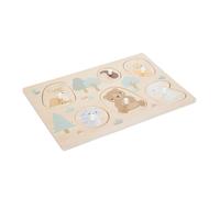 Puzzle Bébé 6 Pièces "Animaux" 30cm Naturel