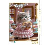Puzzle · Bébé Chat avec Robe à Volants au Paradis des Bonbons | L'art mignon des chats pour tomber amoureux · 1000 pièces · Format assemblé 64 × 48 cm · CALVENDO Puzzle