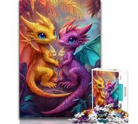 Puzzle bébé Dragon Arc-en-Ciel pour Adultes, Difficile à réaliser, mais Amusant et Humoristique, Cadeau d'anniversaire, Cadeaux, décoration Murale (50x75cm)