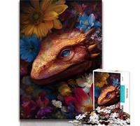 Puzzle bébé Dragon Fleur pour Adolescents, Jeu éducatif et Stimulant, idéal comme Cadeau pour Toute la Famille (38x26cm)