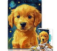 Puzzle bébé Golden Retriever pour Adultes, 1 000 pièces, Jeux éducatifs, décoration d'intérieur, à Offrir en Cadeau à Toute la Famille (50x75cm)