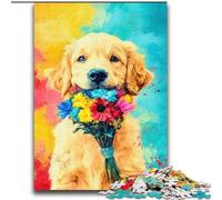 Puzzle bébé Golden Retriever pour Adultes et Adolescents, idéal comme Cadeau pour Toute la Famille (70x100cm)