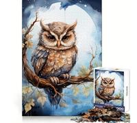 Puzzle Bébé Hibou pour Adultes 1000 Pièces Réflexion Critique Évasion Sérénité Bords Uniformes Cadeau Festif (50x75cm)
