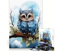 Puzzle Bébé Hibou sur Branche pour Adolescents 1000 Pièces Développe la Mémoire Facile à Utiliser Plaisir Bords Nets Cadeau Sensuel (50x75cm)