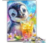 Puzzle Bébé Pingouin 1000 pièces pour Adultes et Adolescents, pour Passer Un Bon Moment à la Maison et à l'amour (26x38cm)