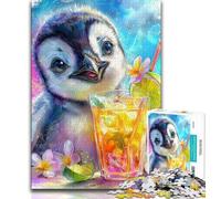 Puzzle Bébé Pingouin 1000 pièces pour Adultes, Jeu Stimulant et Familial, idéal comme Cadeau pour Toute la Famille (50x75cm)