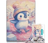 Puzzle bébé Pingouin pour Adultes et Adolescents, Jeu Stimulant et Jeu Familial idéal comme Cadeau pour Toute la Famille 50x75cm