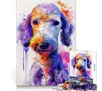 Puzzle Bedlington Terrier 1000 pièces pour Adolescents Activité ludique et relaxante, Bords précis, Cadeau attentionné (38x26cm)