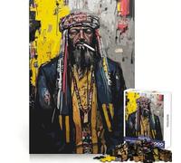 Puzzle Bédouin fumant Une Cigarette, 1000 pièces, pour Adolescents, Stimulation Cognitive, détente et Plaisir, découpe Nette, Cadeau Unique (50x75cm)