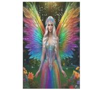 Puzzle bel Ange 1000 Pièces pour Adolescents Puzzles Créatif en Bois Jouet Jeu Familial Difficulté Défi （78×53cm）