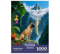 Puzzle Belge Malinois 1000 Pièces en Carton pour Adultes Jeu D’activité Intérieure Puzzle Chien Canyon Cadeau Adulte Home Decor 70x50cm/1000pcs