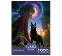 Puzzle Belge Malinois 1000 Pièces en Carton pour Adultes Jeu ÉduChatif Jeu De Défi Puzzles Chien Grand Arbre Cadeau Famille Décoration Intérieure 70x50cm/1000pcs