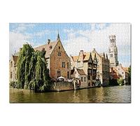 Puzzle Belgique Belfort Bruges 200 pièces Jeu d'art Souvenir de Voyage 35 x 25 cm