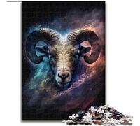 Puzzle Bélier Cosmique 1000 pièces, 1000 pièces, Interaction familiale et défi cérébral, défi d'activité familiale (Taille 26x38cm)