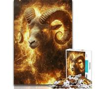 Puzzle Bélier doré 1000 pièces pour Adultes et Adolescents, Anti-Stress, défi Difficile à Offrir en Cadeau à Toute la Famille (38x26cm)