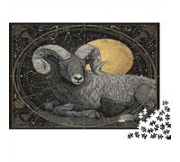 Puzzle Bélier, Symbole Astrologique pour Adultes,1000pcs (75x50cm),Jeu ÉduChatif,décoration De La Maison,Carte des étoiles Ancienne