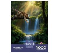 Puzzle Bengal Chat 1000 Pièces pour Adultes Et Enfants, Jeu D'Intelligence, Puzzle Cascade Forêt, Home Decor, Cadeau Anniversaire 52x38cm/1000pcs