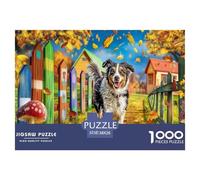 Puzzle Berger 1000 Pièces Papier Recyclé Chien dans Les Bois Arrière - Plan Conte de Fées Dynamique Cadeau Amusant Activité Maison Super Cadeau Familial pour Adultes 38x26cm