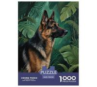Puzzle Berger Allemand 1000 Pièces en Carton pour Adultes Jeu D’activité Intérieure Puzzle Chien Jungle Cadeau Enfant Décoration Intérieure 70x50cm/1000pcs