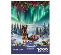 Puzzle Berger Allemand 1000 Pièces pour Enfants Et Adultes, Jeu ÉduChatif, Puzzle Forêt de Pins, Home Decor, Cadeau Famille 52x38cm/1000pcs
