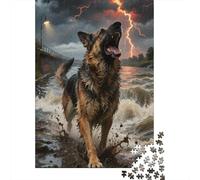 Puzzle Berger Allemand Qui Compte 1000 Pièces pour Adultes,Scène de tempête Un Jeu De Dexérité Très Difficile Puzzle en Bois Jeu ÉduChatif avec des Défis Un Jeu Cadeau Original 1000pcs (75x50cm)