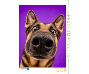 Puzzle · Berger Allemand | Rien n'échappe à son regard vigilant · 1000 pièces · Format assemblé 64 × 48 cm · CALVENDO Puzzle