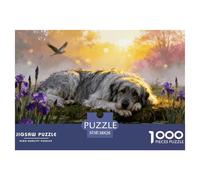 Puzzle Berger Anglais Ancestral 1000 Pièces pour Adultes Et Enfants, Jeu De Famille, Casse-tête Fleurs de la Forêt, Home Decor, Cadeau Enfant 38x26cm/1000pcs