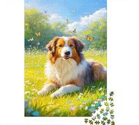 Puzzle Berger Anglais Ancien Qui 1000 Pièces pour Adultes,Scène pastoralery Un Jeu De Dexérité Très Difficile Puzzle en Bois Jeu ÉduChatif avec des Défis Un Jeu Cadeau Original 1000pcs (75x50cm)