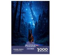 Puzzle Berger Belge 1000 Pièces pour Enfants Et Adultes, Jeu Ludique Et Instructif, Puzzle Forêt Étoilée, Home Decor, Cadeau Famille 38x26cm/1000pcs