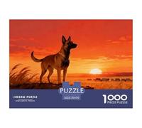 Puzzle Berger Belge Malinois 1000 Pièces pour Adultes Et Enfants, Jeu De Famille, Casse-tête Ranch au Coucher de Soleil, DéCoration, Cadeau Adulte 70x50cm/1000pcs