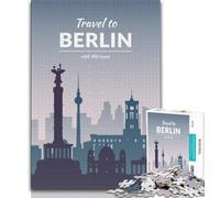 Puzzle Berlin 1000 pièces pour Adultes et Adolescents, Jeu Familial Anti-Stress, défi Difficile, Cadeaux du Père Noël Secret 50x75cm