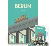 Puzzle Berlin de 1000 pièces avec bords clairs, jouet d'adresse créatif, facile à utiliser, amusant (38 x 52 cm)